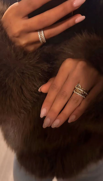 Eternity rings, interlocking rings, intertwined emotions, representing never separation, love rings